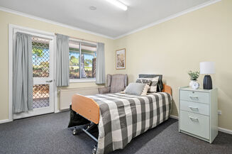spacious single room for elderly aged care resident including dementia care in baptistcare george forbes house residential aged care home queanbeyan nsw
